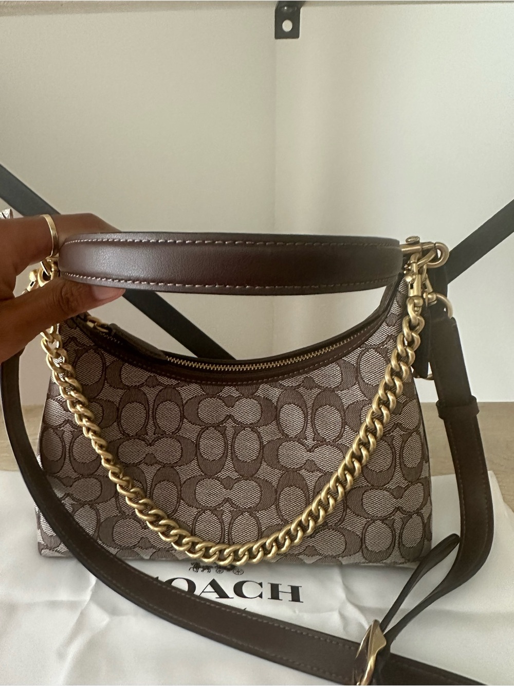 Coach Juliet Shoulder Bag 25 In Signature Jacquard - Picture 4 of 15